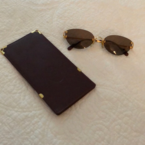 Cartier Accessories - CARTIER Louis C women’s sunglasses w/ Cartier case